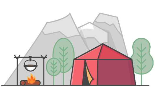 camp site illustration