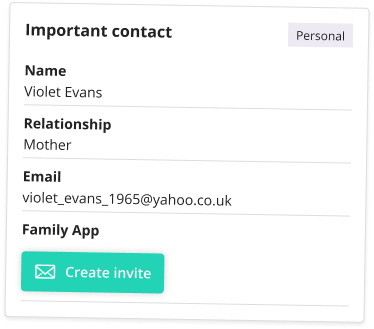 Group 266 family app invitation screenshot